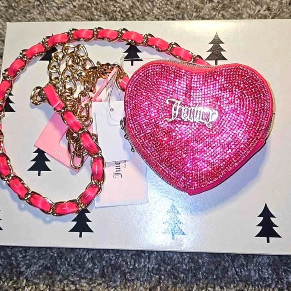 Juicy Couture Pink Glitter Heart Bag 🩷